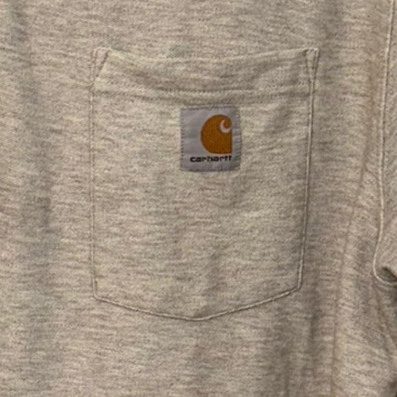 Men's Carhartt Grey Single Front Pocket‎ Polo Shirt Size XL - Picture 2 of 5